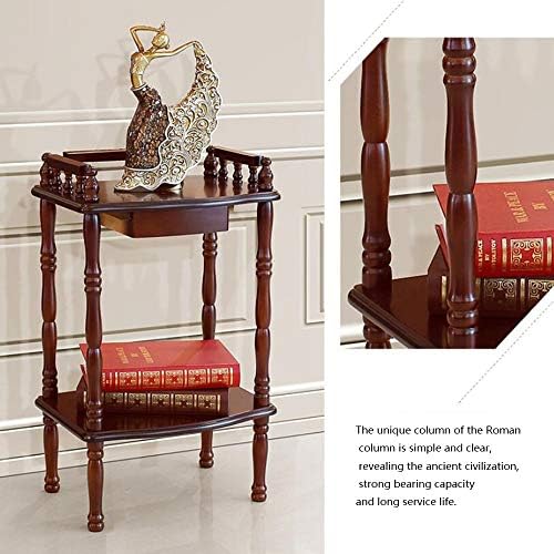 Telephone Table, American Solid Wood Telephone Table,Vintage European Plant Stand,Roman Column Table,Storage Side End Table,Sofa Side Table (