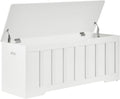 VANKILEY 47.2" Storage Chest Extra Large, Storage Bench.(White) | Wooden storage chest with 2 hinges,47.2"Lx15.7"Wx19.1"H.Storage bench for bedroom,living room,entryway and blanket storage