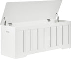 VANKILEY 47.2" Storage Chest Extra Large, Storage Bench.(White) | Wooden storage chest with 2 hinges,47.2"Lx15.7"Wx19.1"H.Storage bench for bedroom,living room,entryway and blanket storage