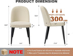 Upholstered Dining Chairs Set of 4, Chenille Fabric Modern Dining Room Chairs, Mid-Century Side Chairs, Kitchen Chairs for Living Room, Restaurant, Cafe, Comedor, Beige