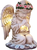 Solar Angel Garden Statue,Figurines Outdoor Decor,Outdoor Solar Statue with LED Lights for Yard,Patio,Lawn Art Decoration,Housewarming Gift (Praying Angel)