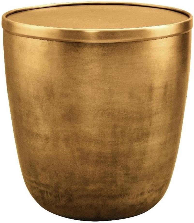 Modway Viora Metal Storage Side End Table in Burnished Brass - Modern Small Accent Table with Removable Lid