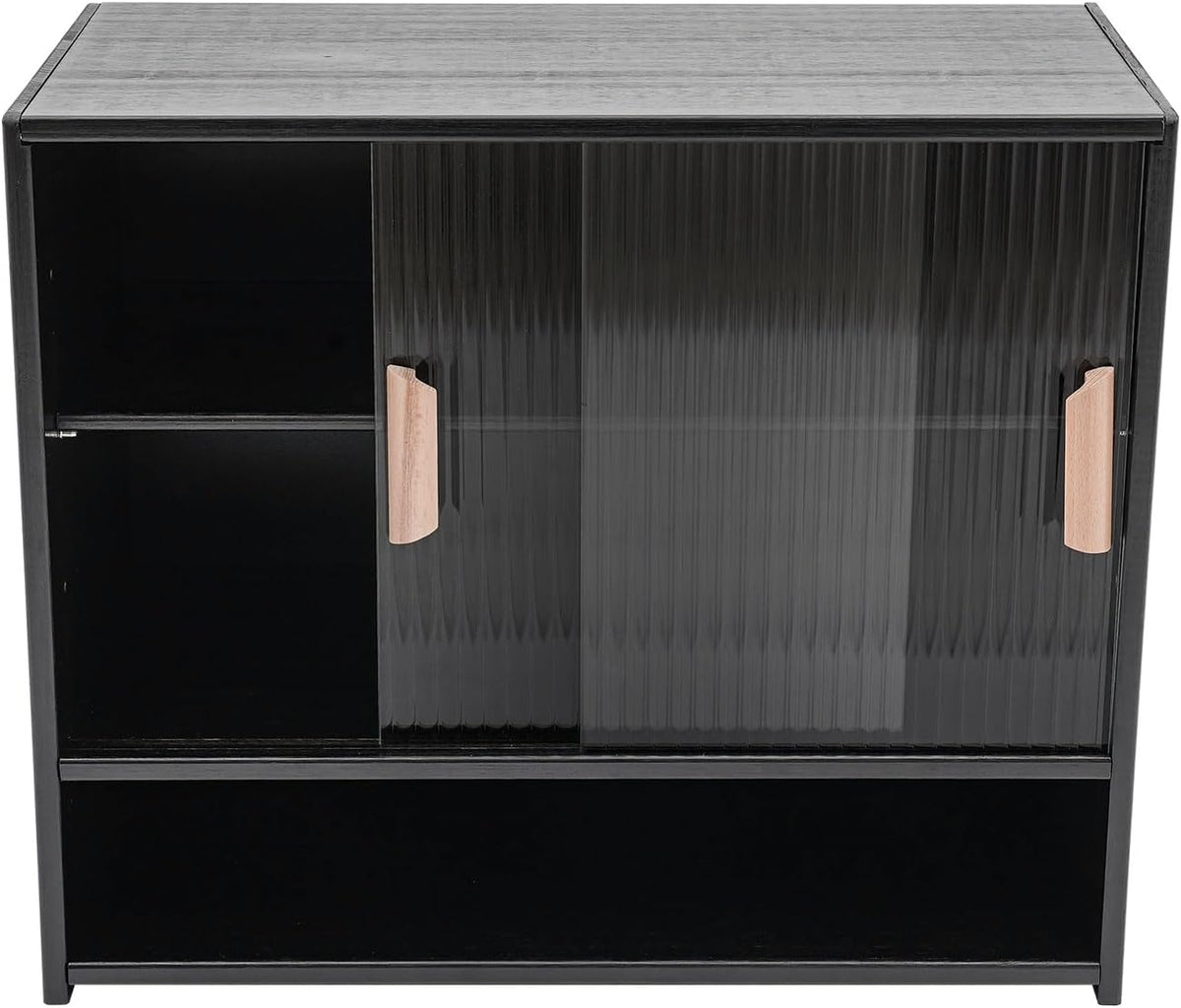 Xuthusman Kitchen Pantry Storage Cabinet,21.6x11x18.1inch Freestanding Narrow Floor Organizer with Sliding Doors Adjustable Tall Storage Cabinet for Bathroom Kitchen Living Room