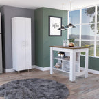9-Shelf 2-Door Kitchen Set with Island and Pantry Cabinet | Includes 9 shelves and 2 doors for enhanced storage capacity