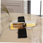 SOLUSTRE 2pcs Non-Slip Silicone Wine Bottle Tray Stackable Modern Wine Holder for Home and Bar Black Bottle Organizer Design for Easy Storage