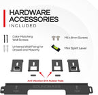 Sound Bass Soundbar Mount for Sonos Ray Sound Bar, Easy Install, Black | Includes All Necessary Mounting Hardware, Floating Style Soundbar Wall Bracket for Under TV or Above, Easy to Install, Black