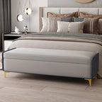 Modern Bed End Stool Bedroom Shoe Changing Entrance Bench Clothing Store Cloakroom Rest Sofa Storage Entryway(Green,Large)