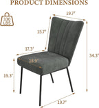 ZckyCine Dining Chairs Set of 4, Upholstered Velvet Kitchen Chairs with Thick Padded Seat and Sturdy Metal Legs, Modern Farmhouse Accent Chairs for Dining Room, Living Room（Just 4 Chairs）