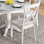 Harper & Bright Designs 5 Pieces Dining Table and Chairs Set for 4 Persons, Kitchen Room Solid Wood Table with 4 Chairs
