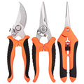 ACHRWFQ 3 Pcs Garden Shears, Stainless Steel Gardening Scissors, Pruning Shears for Gardening, Pruning Scissors for Flowers Fruit Tree