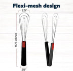 Flat Whisk and Tongs for Cooking – Multipurpose Kitchen Tool for Beating Eggs, Salad Tongs, BBQ, Whisks for Cooking, Easy Whisk, Hand Whisk (Black)