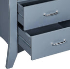 Grey Nightstand with 2 Drawers and Open Shelving,for Small Spaces
