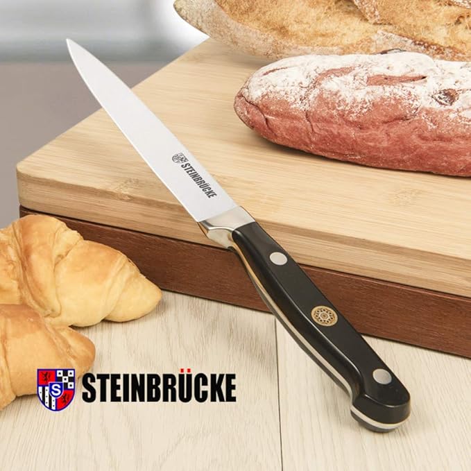 Gioventù Paring Knife 5 inch - Small Kitchen Knife Forged from German Stainless Steel 5Cr15Mov (HRC58), Full Tang, Sharp Paring Knives for Cutting, Peeling, Slicing Fruits and Vegetables