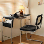 Movable Side Table with Locking Wheels Metal Frame Mobile Workstation Laptop End Table Rolling Office Desk with Storage for Room Long Lasting