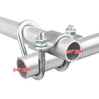 20 PCS Conduit Cross-Connector Vertical Pipe Clip for 3/4" EMT Electrical Pipe(OD 0.922"), Also Fits 1" Round Tube, Crossover Clamp for Greenhouse, Fence