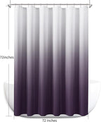 Naturoom Plum Shower Curtains for Bathroom,Ombre Cloth Fabric Shower Curtain Set with 12 Hooks Denim Blue Bathroom Decor 72 x 72