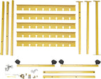 Champagne Wall Holder for Party, 5 Layer Movable Champagne Flute Holder Display Hold 40 Glasses, Metal Champagne Wall Stand, Drink Wall for Wedding, Bar Decor (Gold)