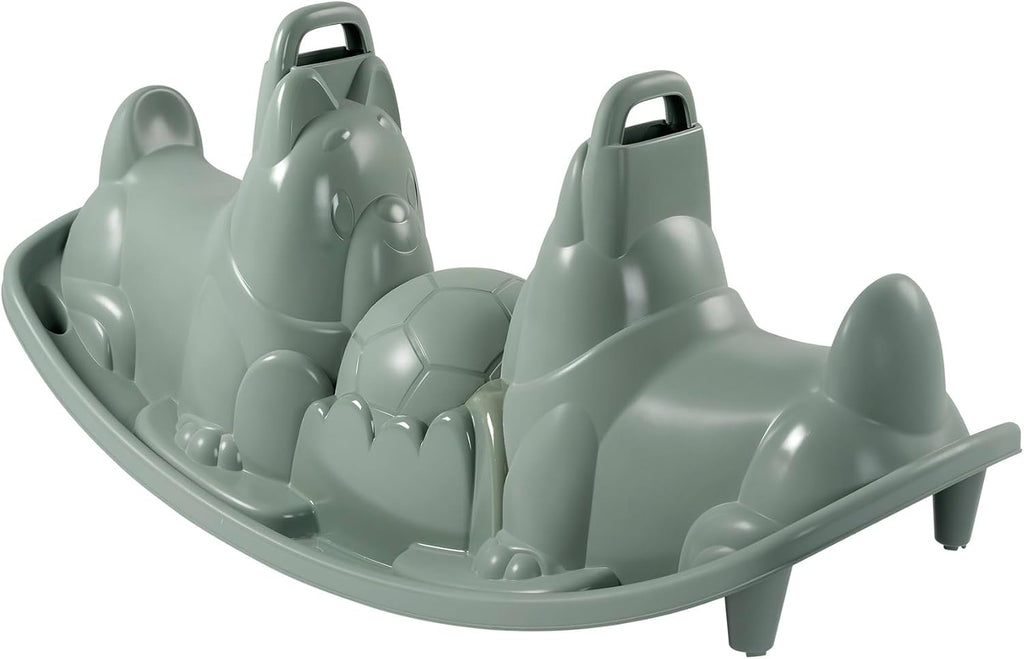 Smoby Life - Swing dogs - 2 ergonomic seats, 1 middle seat, 2 handles - Recycled material - From 18 months - Made in France