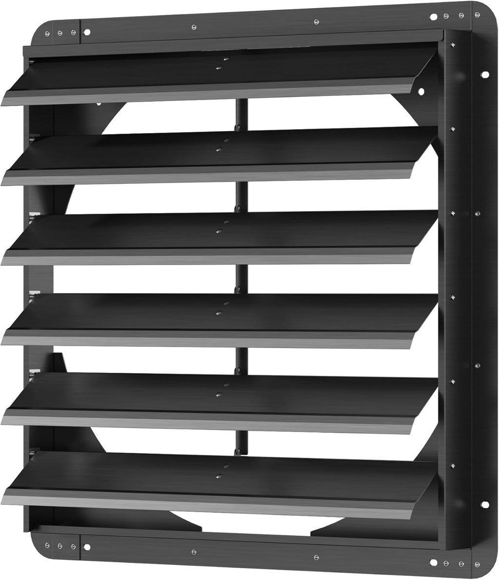 24 Inch Galvanized Sheet Spraying Automatic Exhaust Shutter Louver Vent (No Fan Blades and Motor) for Home Attics, Workshops, Barn, Greenhouse