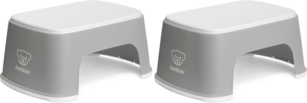 BabyBjörn Step Stool, Gray/White (Pack of 2)