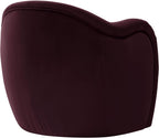 Modway Compose Barrel Chair with Performance Velvet Fabric in Mulberry – Upholstered Accent Armchair with Curved Backrest – Cozy Lounge Chair for Reading – Round Comfy Single Sofa Club Chair