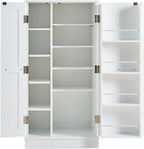 47" Tall Kitchen Pantry Cabinet,Freestanding Kitchen Pantry Storage Cabinet with Doors and Adjustable Shelves for Dining Room and Craft Room