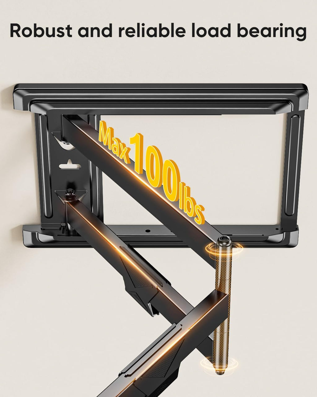 FORGING MOUNT Corner TV Wall Mount for Most 37-75 Inch TVs up to 99lbs | Full Motion TV Wall Mount with 30" Long Extension Arm, Swivel Tilt, Max VESA 600x400mm