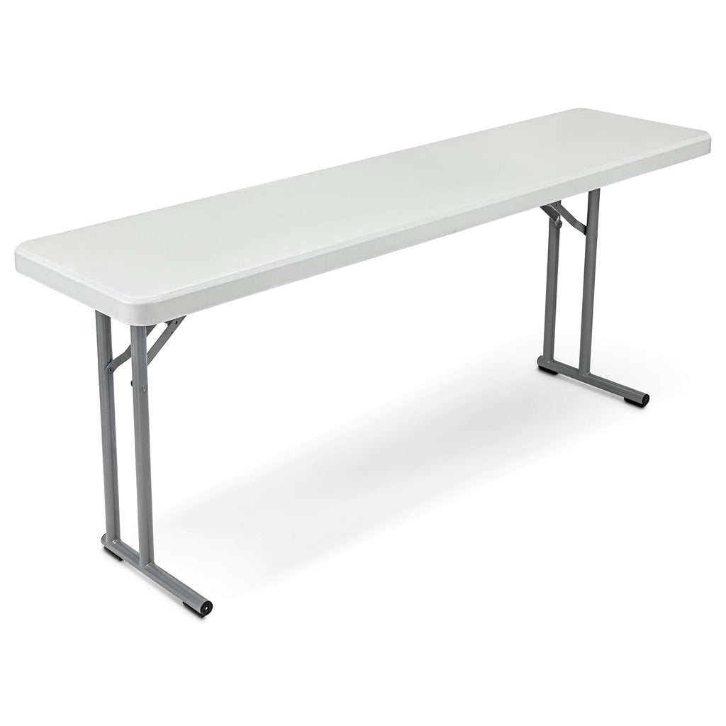 OEF Furnishings OEFBT-SEM1872 Commercial-Grade Premium Industrial Seminar Folding Table with Thick Blow-Molded Top and 16-Gauge Cantilever Steel Legs (Seminar, 18" × 72", Speckled Gray Top)
