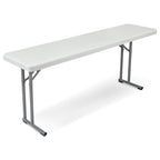 OEF Furnishings OEFBT-SEM1872 Commercial-Grade Premium Industrial Seminar Folding Table with Thick Blow-Molded Top and 16-Gauge Cantilever Steel Legs (Seminar, 18" × 72", Speckled Gray Top)