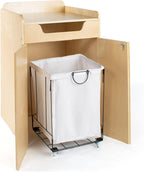 Guidecraft Library Book Drop - Wooden Rolling Books and Media Storage Unit with Casters, Office and School Supply
