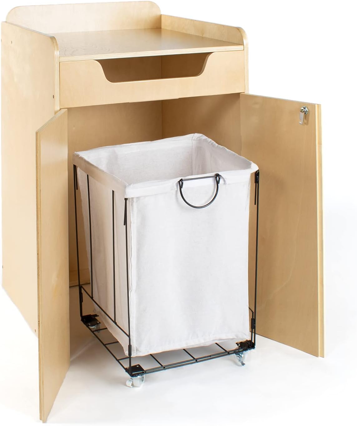 Guidecraft Library Book Drop - Wooden Rolling Books and Media Storage Unit with Casters, Office and School Supply
