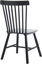 Kmax Dining Chairs Set of 4 Vintage Kitchen Chairs Windsor Chairs with Solid Wood Legs Farmhouse Country Style, Black