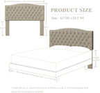 Furpopup Linen Upholstered Headboard Queen/Full Size Latest Model Wall Mount, Bed Frame Mount, Featuring High-Density Sponge Padding, Luxury Texture Easy Assembly Comfort and Style-Linen