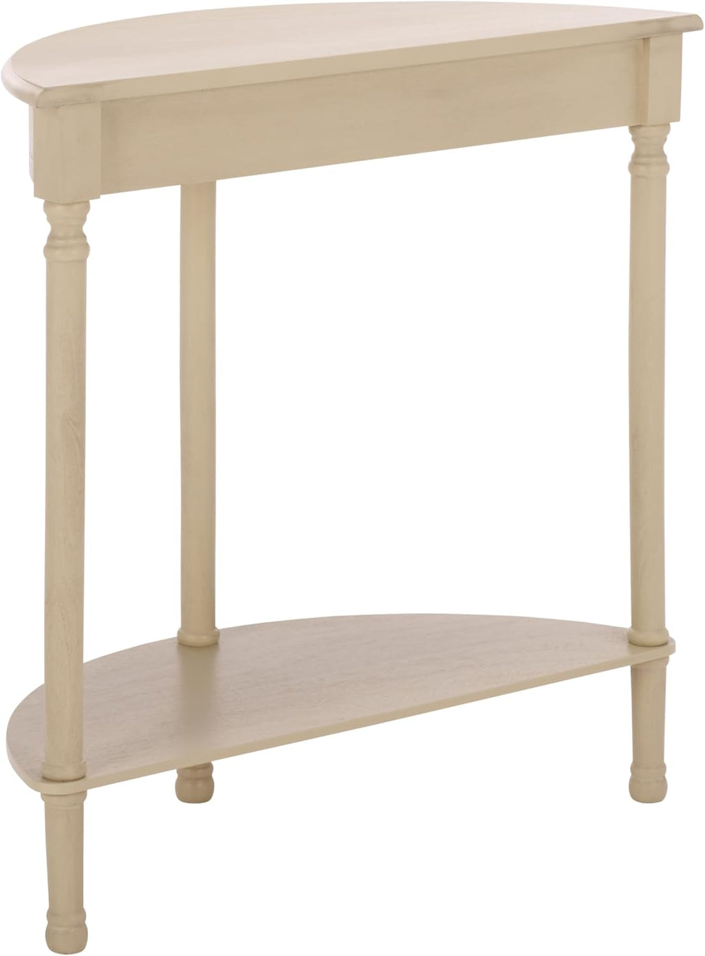 SAFAVIEH Furniture - Tinsley Half-Round Console Table - Sand - Solid Wood - Farmhouse Demilune Design - Ideal for Entryway, Hallway, Living Room, 28" W x 11.75" D x 28" H (CNS5723E)