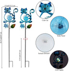 Solar Garden Lights Outdoor Decor,26.4''H Cat Figurine Lights,Waterproof Decorative Garden Stakes for Lawn Patio Pathway, Cat Lover Gifts for Mom Women Birthday Christmas