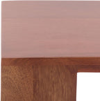 SAFAVIEH Home Collection - Catina Accent Table with Square Top & Walnut Brown Solid Wood Base, Modern Sculptural Side Table, Fully Assembled (ACC3225A)