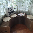 Accordion Paper Folding Sofa Chair,Versatile,Can Be Used As A Coffee Table,Shoe Change Stools and Benches,can Meet Your Various Needs,Brown