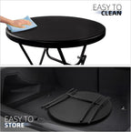 Byliable 32in Cocktail Folding Table, Round High Top Bar Table, Black | Portable Foldable Design with Removable Legs, Two Folding Methods, HDPE Tabletop, Indoor Outdoor for Parties, Patio, Events