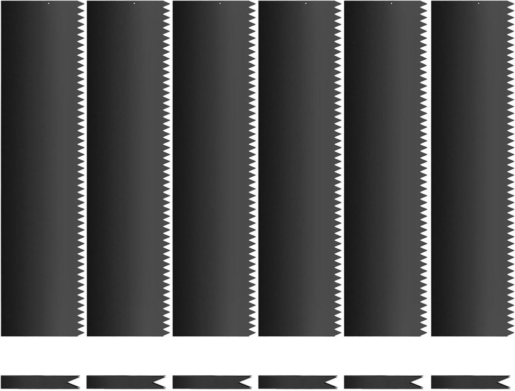 6PCS Galvanized Steel Landscape Edging Kit, 40" L x 12.5" H (20ft Total) Steel Landscape Lawn Edging for Lawn Yard, Coated Bendable Metal Strips, No-Dig Hammer-in Edging Border w/7Clips