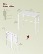 VASAGLE Folding Desk, Small Computer Desk, Foldable Table 31.5 Inch