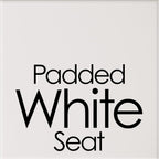 Lavish Home Folding Stool with Padded Backless Seat Set of 2, White, 24” | Counter Height Bar Stools with 225lb Capacity, Portable Indoor & Outdoor, Extra Seat for Kitchen, Rec Room or Camping