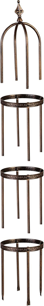 Evergreen Garden 5 ft Metal Garden Obelisk Trellis for Climbing Plants Vines, Clematis & Flowers | Outdoor & Indoor Plant Trellis for Potted Plants | Floral Pattern Arch Trellis (Antique Copper)