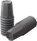 BangQiao 17 PCS 3.55" Plastic Deep Nursery and Seedling Pots, Round Transplant Seed Starter Planter,Gray Color