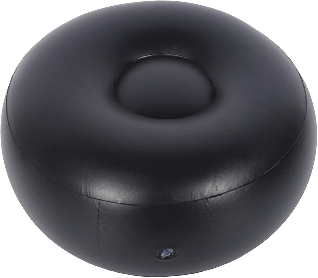 01 02 015 Inflatable Flocking Stool, Inflatable Chair Footrest Blue Indoor Outdoor Portable for Travel for Home, default