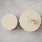 Modern Round Nesting Coffee Table Set of 2, Side Tables for Living Room