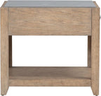 Liberty Furniture Millstone End Table with Unique Tile Top for Living Room - Nutmeg Oak Wood