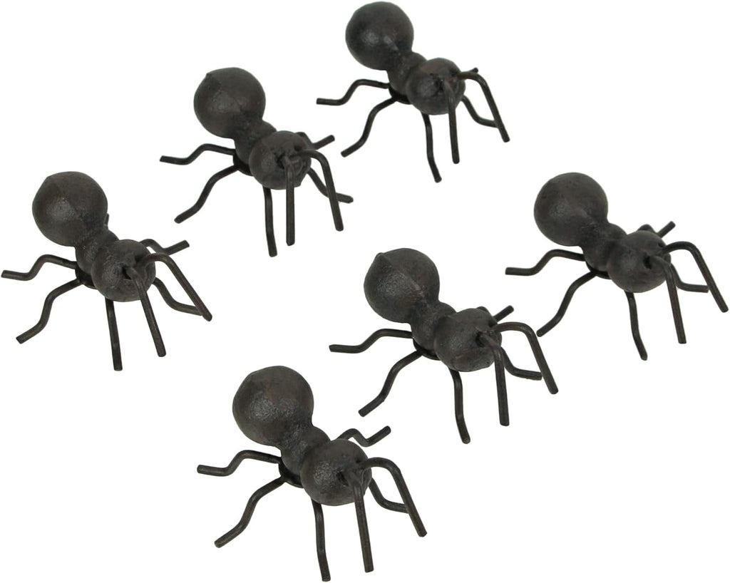 Set of 6 Cast Iron Ant Sculptures Home Garden Decor Metal Outdoor Statue Yard Art