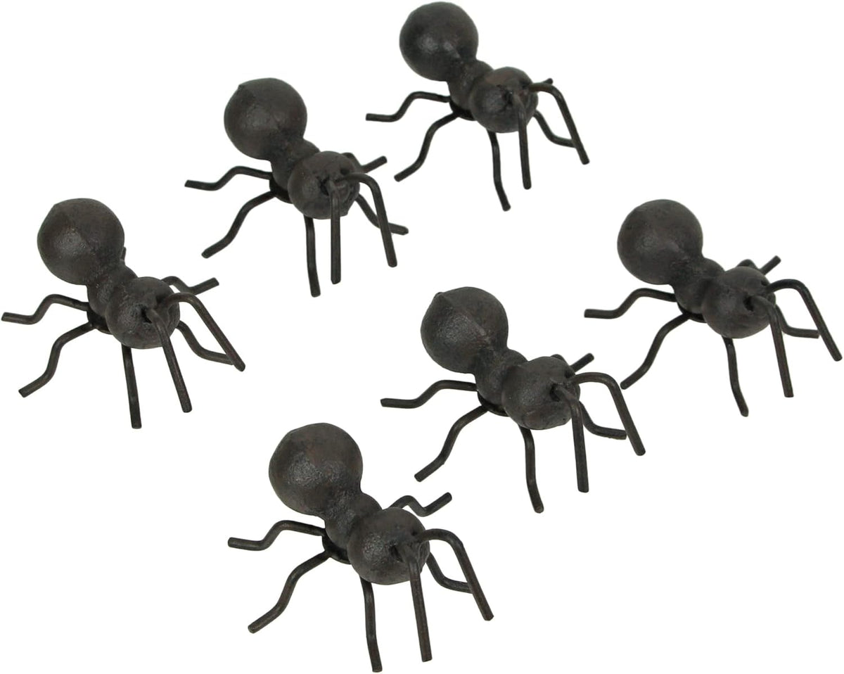 Set of 6 Cast Iron Ant Sculptures Home Garden Decor Metal Outdoor Statue Yard Art