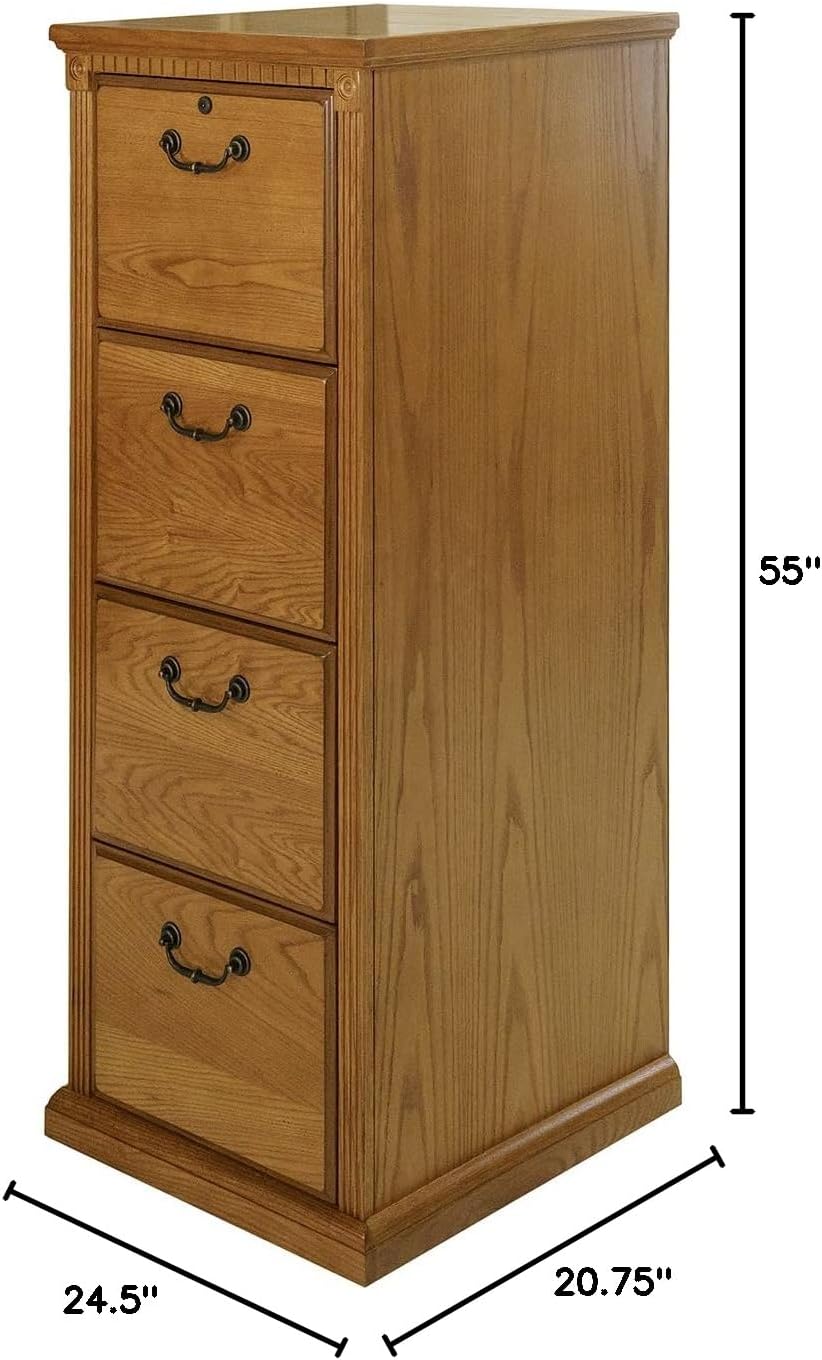 Martin Furniture Huntington Oxford 4 Drawer Wood File Cabinet Natural