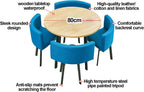 Reception Table and Chair Set, Space-Saving Small Round, Office Club Negotiation Coffee Table, for Home Living Room Balcony Cafe Meeting Break